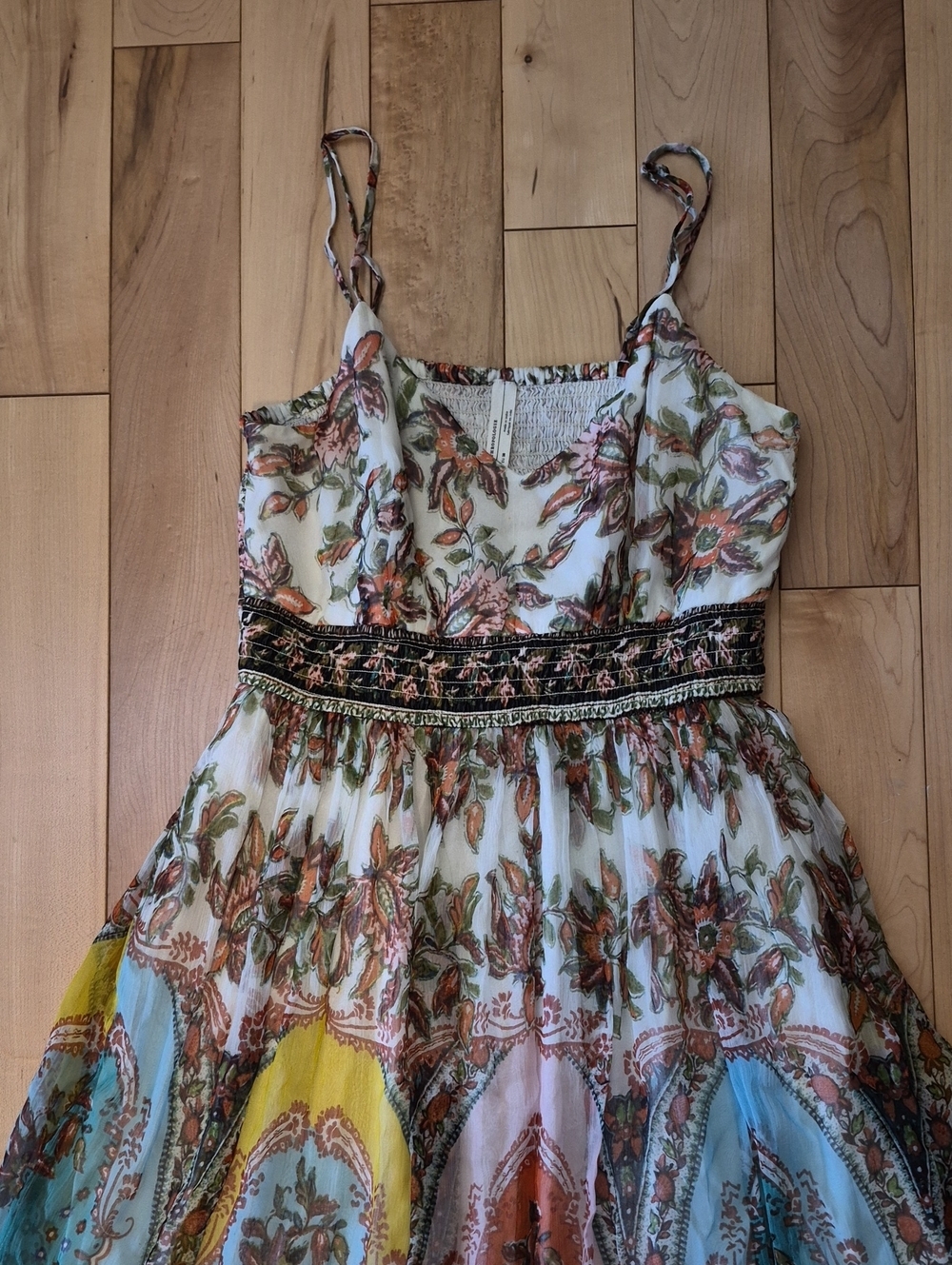 Anthropologie Women's Size 6 Multicolor Paisley Maxi Dress - Picture 3 of 9